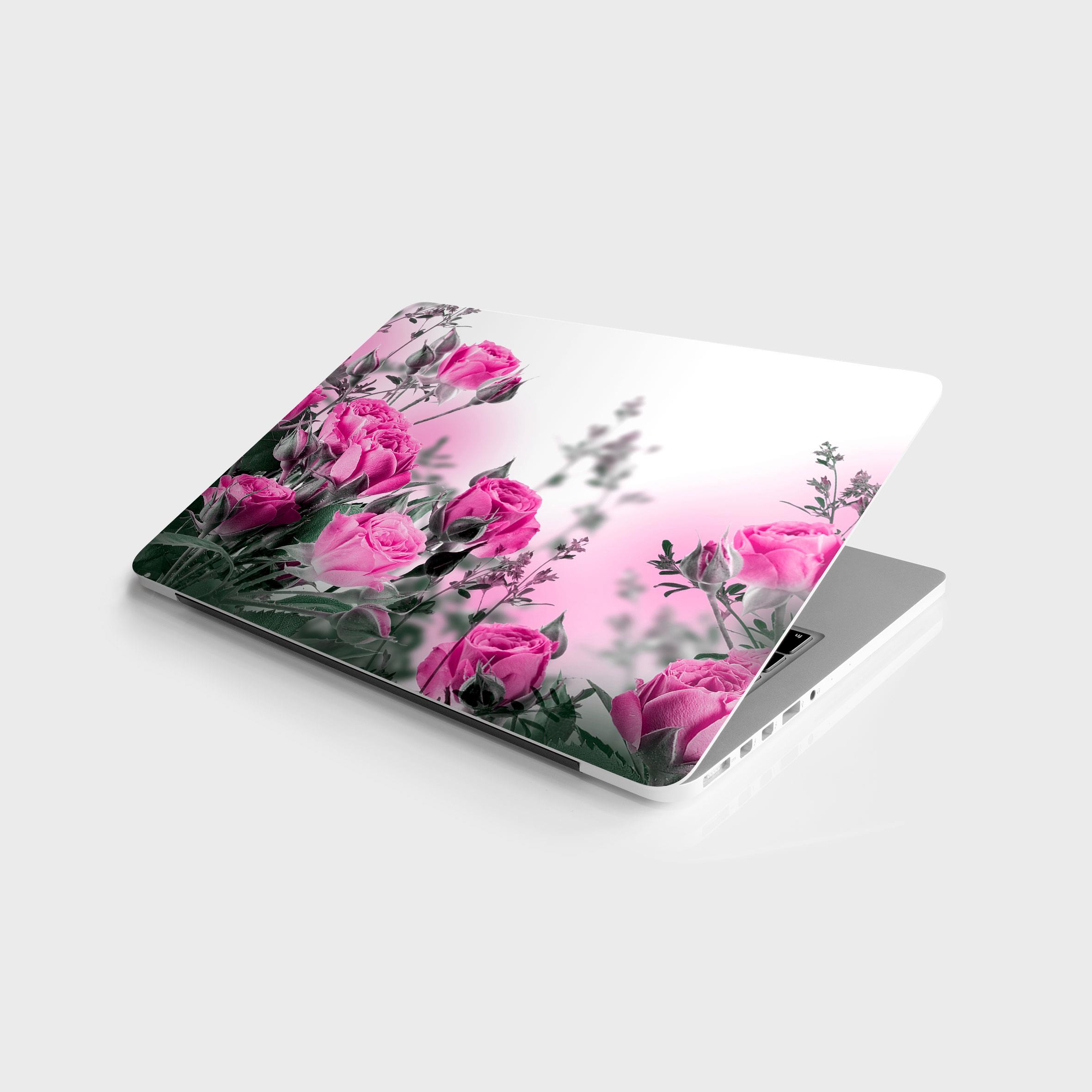 Laptop%20Sticker%20Bilgisayar%20Notebook%20Pc%20Kaplama%20Etiketi%20Pembe%20Güller