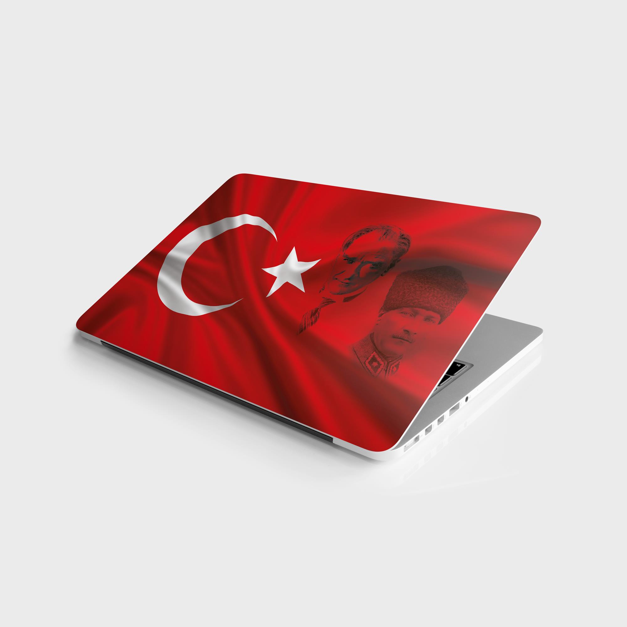 Laptop%20Sticker%20Bilgisayar%20Notebook%20Pc%20Kaplama%20Etiketi%20Türk%20Bayrağı%20Atatürk