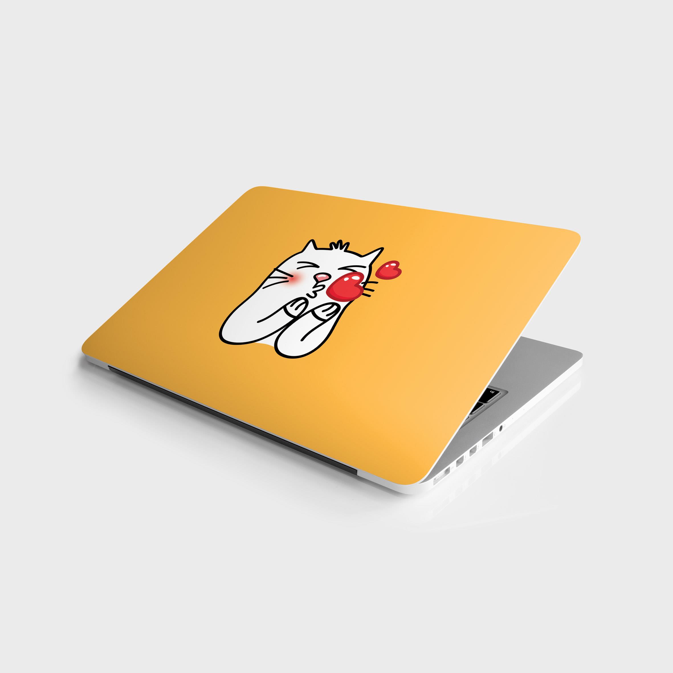 Laptop%20Sticker%20Bilgisayar%20Notebook%20Pc%20Kaplama%20Etiketi%20Kedi%20Kalp%20Öpücüğü