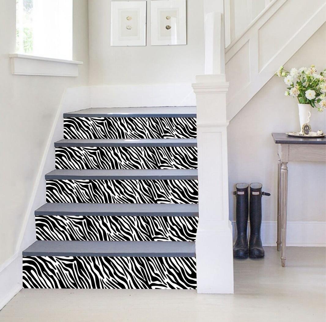 Merdiven%20Sticker%20Folyo%20Kaplama%20(18x120%20cm%205%20Adet)%20Zebra%20Desen