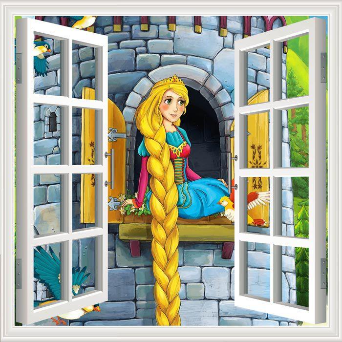 Pencere%20Poster%20Duvar%20Kağıdı%20Rapunzel%20Yapışkanlı%20Sticker