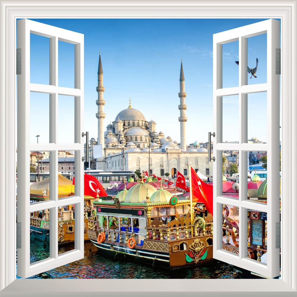 Pencere%20Poster%20Duvar%20Kağıdı%20Eminönü%20Yapışkanlı%20Sticker