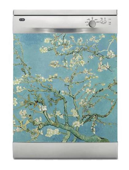 Bulaşık Makinesi Sticker Kaplama Beyaz Eşya Kaplama Almond Blossoms