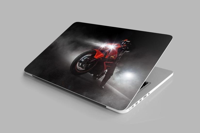 Laptop Sticker Notebook Pc Kaplama Etiketi Motorsikletli Adam