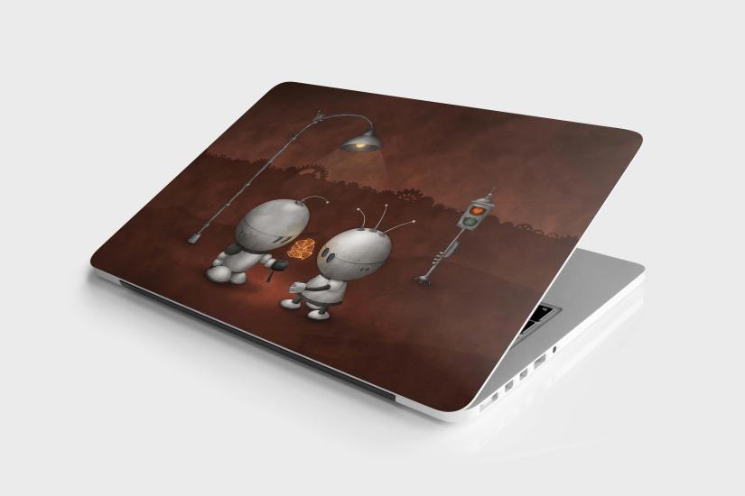 Laptop Sticker Notebook Pc Kaplama Etiketi Robotic Love