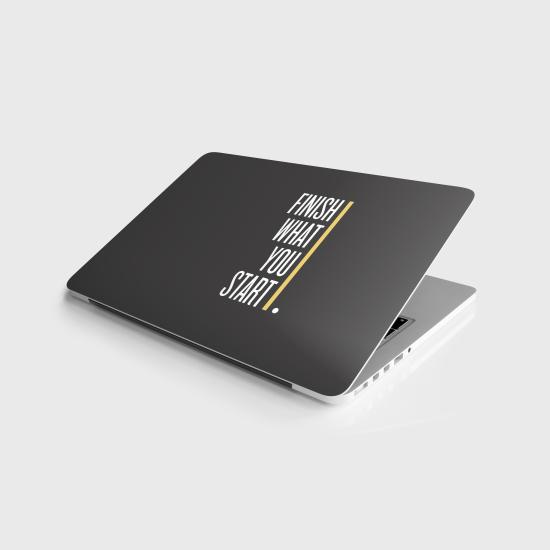 Laptop Sticker Notebook Pc Kaplama Etiketi Başladığın İşi Bitir