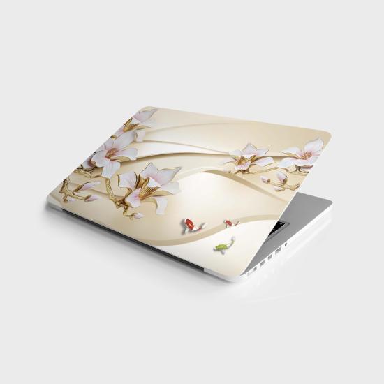 Laptop Sticker Notebook Pc Kaplama Etiketi Kabartma Gül