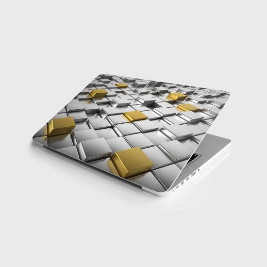 Laptop Sticker Notebook Pc Kaplama Etiketi Metal 3D