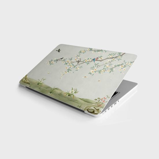 Laptop Sticker Bilgisayar Notebook Pc Kaplama Etiketi 3D Ağaç Kuşlar