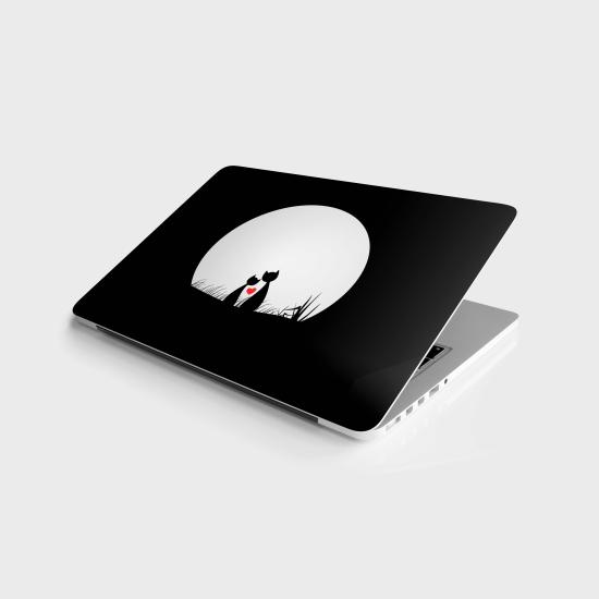 Laptop Sticker Bilgisayar Notebook Pc Kaplama Etiketi Aşık Kediler