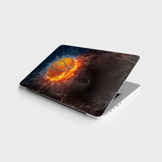 Laptop Sticker Bilgisayar Notebook Pc Kaplama Etiketi Basketball Fire