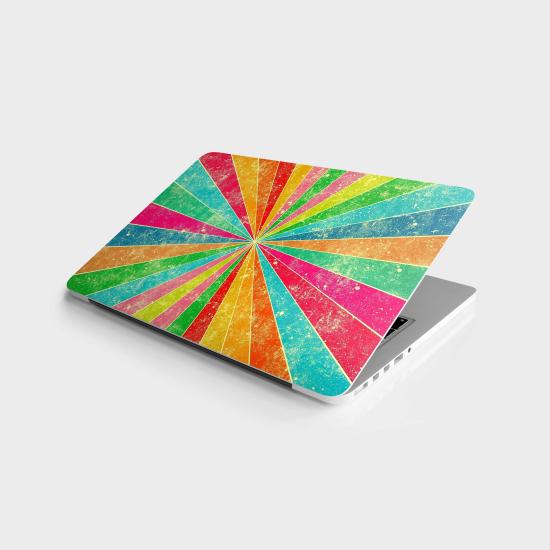 Laptop Sticker Bilgisayar Notebook Pc Kaplama Etiketi Rainbow Color Vintage