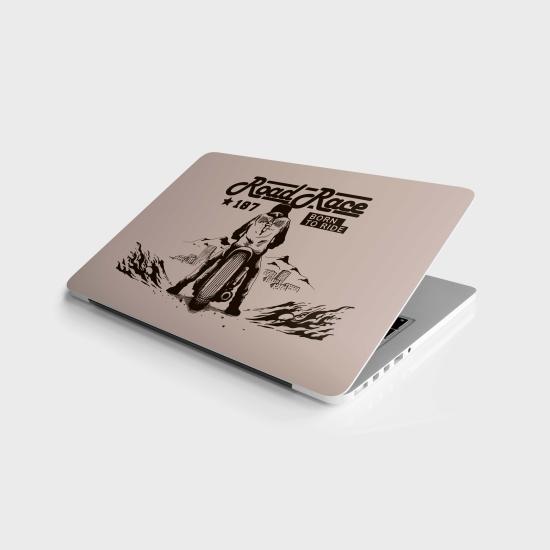 Laptop Sticker Bilgisayar Notebook Pc Kaplama Etiketi Road Race