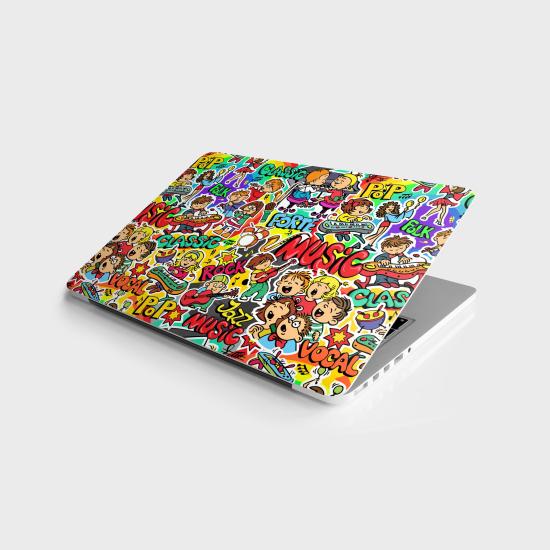 Laptop Sticker Bilgisayar Notebook Pc Kaplama Etiketi Music Bomb