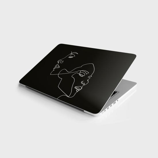 Laptop Sticker Bilgisayar Notebook Pc Kaplama Etiketi Minimalist Yüz