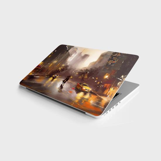 Laptop Sticker Bilgisayar Notebook Pc Kaplama Etiketi Yağlıboya Newyork