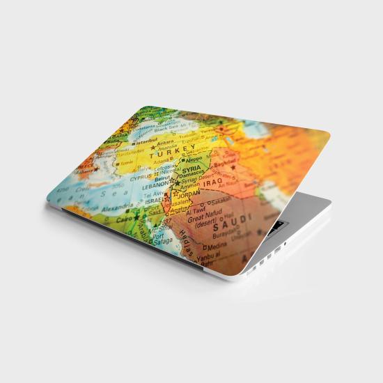 Laptop Sticker Bilgisayar Notebook Pc Kaplama Etiketi Eski Harita