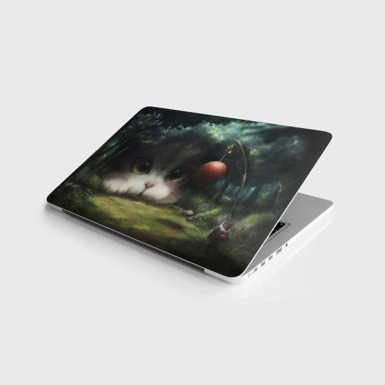 Laptop Sticker Notebook Pc Kaplama Etiketi Painting Cats